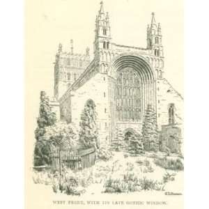  1891 England Tewkesbury Abbey illustrated 