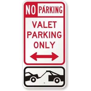  No Parking Valet Parking Only (with Bidirectional Arrow 