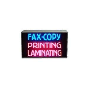  Fax Copy Printing Laminating Simulated Neon Sign 16 x 28 