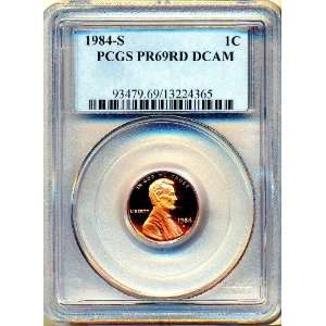  1984 S PCGS PR69RD DCAM Lincoln Cent 