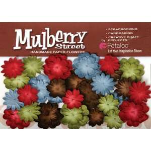  Mulberry Street Paper Mini Delphiniums Red, Green, Blue 