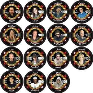  Set of 15 Poker Professional Poker Chips Sports 