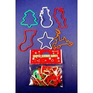    12 Christmas Silly Shaped Rubber Bandz Bracelets Toys & Games