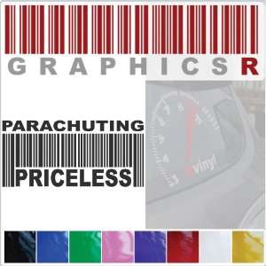  Sticker Decal Graphic   Barcode UPC Priceless Parachuting 