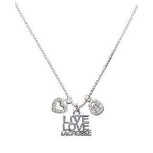   , Love, Lacrosse, Love, and Luck Charm Necklace [Jewelry] Jewelry