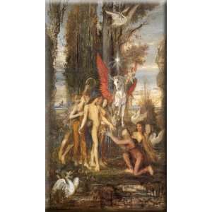  Hesiod and the Muses 17x30 Streched Canvas Art by Moreau 