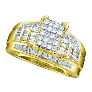  14K Yellow Gold 3 ct. Multi Diamond Engagement Ring 