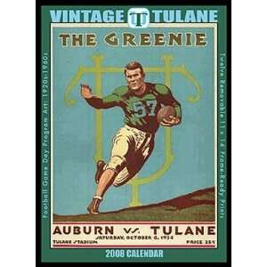 Tulane Green Wave 2008 Vintage Football Program Calendar  