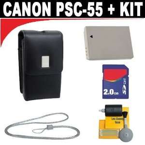  Canon PSC 55 Leather PowerShot Case w/NB 5L Battery and 