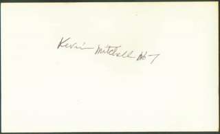AUTOGRAPH Index Card MLB KEVIN MITCHELL Signed COA  