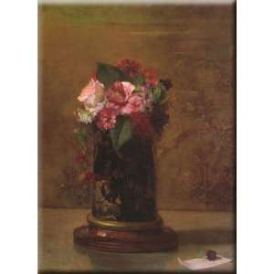  Flowers in a Japanese Vase 22x30 Streched Canvas Art by 