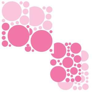  Large Pink Polka Dot Dry Rub Transfers Baby