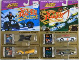 Speed Racer Cartoon 4 Car Set Johnny Lightning Die Cast Collectors 