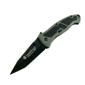 SW Special Ops Lg Tan/Tanto Blade 3.7 Inch 4034 Stainless Blade Black 