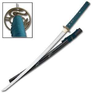  United Black   Emerald Dragonfly Handmade Katana Sword 