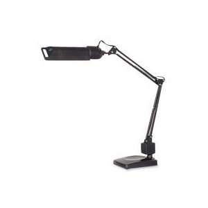  Asymmetrical Weighted Base Desk Lamp, 30 Reach, Black 