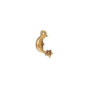  TierraCast Antique Gold (plated) Crescent Star Charm 