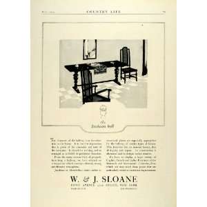 1924 Ad W. J. Sloane Jacobean Hall Foyer Furniture Elizabethan Period 