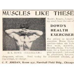   Dowd Health Exerciser Muscle Man   Original Print Ad