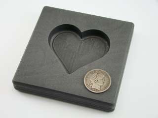 Valentines Day Heart 5oz Gold High Density Graphite Mold 3oz Silver 