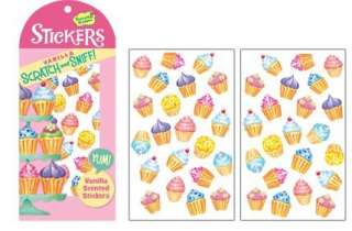 Cupcake Scented Scratch N Sniff Stickers Reward Party Favor Scrap 