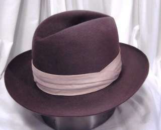 1940s OUTSTANDING ROYAL STETSON FEDORA SILKY FINISH 7 1/8 L@@K 