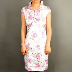 Floral Women U Collar Mini Dress Cheongsam Available Sizes 0, 2, 4, 6 