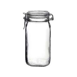  Bormioli Fido Clear Square Canning Jar 1.5 Liter Kitchen 