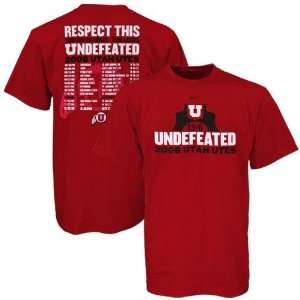  Nike Utah Utes Crimson 2008 Undefeated Season Scores T 