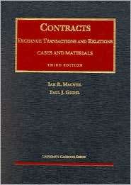 Macneil and Gudels Contracts Exchange Transactions and Relations, 3d 