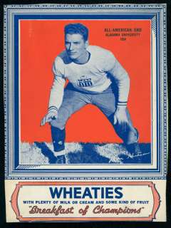 1935 wheaties don hutson all american end alabama university 1934 card 