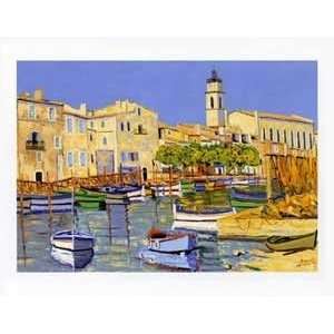   Print   Martigues   Artist Ernest Audibert  Poster Size 9 X 11