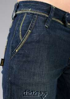 ANTIK Denim Jeans Sunset Stitch Signature Pocket Wide Leg WGE21475 Sz 