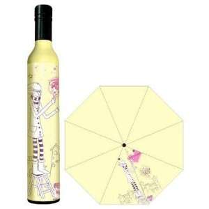  Yellow Wine Bottle Umbrella 
