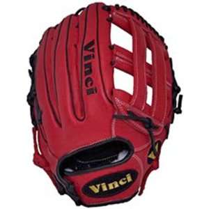  Vinci 12.75 Red Dual Web Fielders Baseball Glove RED RIGHT 