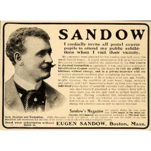  1903 Vintage Ad Eugen Sandow Magazine Fitness Exercise 
