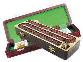 Unique Wooden Cribbage Board Continuous 4 Tracks Maple  