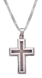New 0.925 Sterling Silver Cross Christian Catholic Pendant Charm 