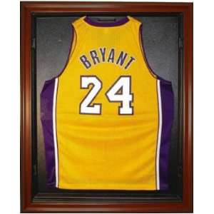 com Basketball Jersey Deluxe Full Size Display Case Mahogany Sports 