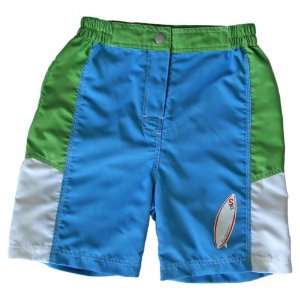  DaRiMi Kidz Board Shorts Aqua Blue/Grassy Green 6 12 Months Baby