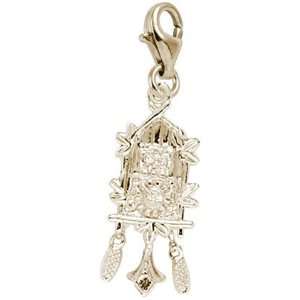  Rembrandt Charms Cukoo Clock Charm with Lobster Clasp, 10K 