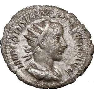   III 239AD Silver Authentic Rare Ancient Roman Coin Laetitia Happiness