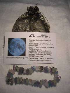 LIBRA Gemstone BRACELET Size 6 1/2  Zodiac ASTROLOGY 13856  