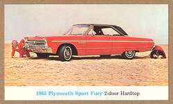 1965 Plymouth SPORT FURY 2 DOOR Hardtop DLR PROMO PC EX  