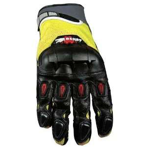  Joe Rocket Phoenix 3.0 Yellow on Black Motorcycle Gloves 