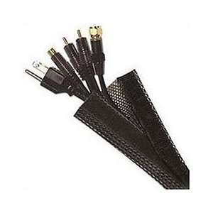 AVB Cable ES PET 150 BK 1 1/2 inch Hook Loop PET Wrap Cable Sleeve 
