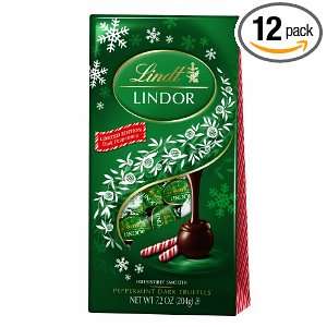 Lindor Truffles Holiday Bag, Extra Dark Peppermint, 7.2 Ounce Packages 