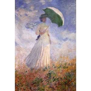  Woman With Umbrella Facing Right by Claude Monet. Size 12 