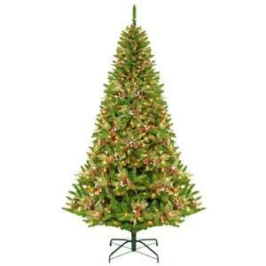  New   7.5 Pre Lit Pelham Pine Artificial Christmas Tree 