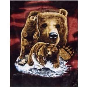 Artist Steven Michael Gardner Find 8 Brown Bears Blanket 